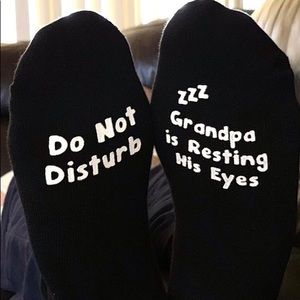 Do not disturb grandpa is resting his eyes socks